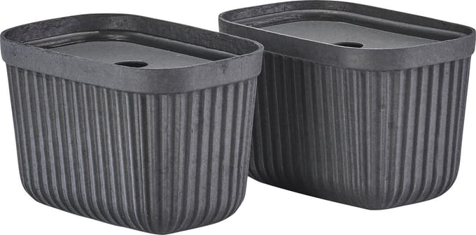Zone Denmark Pulp Opbergdoos 23 x 15 x 15 cm 2 stuks Black