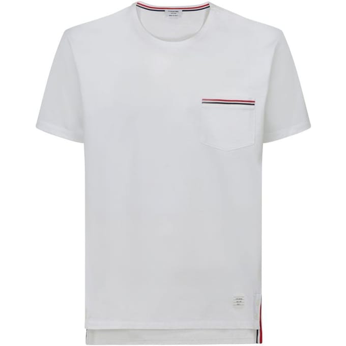 Thom Browne Witte Katoenen T-Shirt