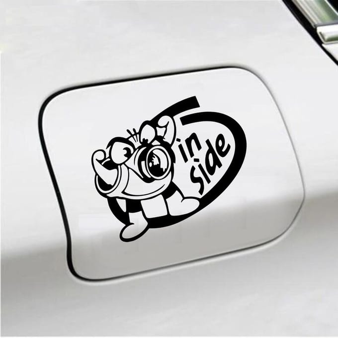 Bumpersticker - Turbo Inside - 12 X 15 - Zwart