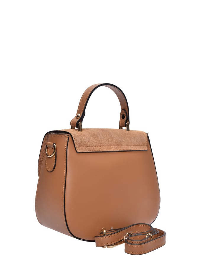 Luisa Vannini Brown Rundleer Tas