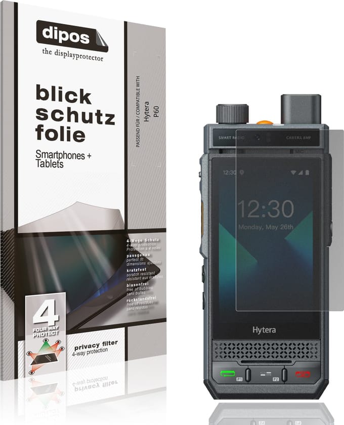 dipos – Matte Privacy Screenprotector geschikt voor Hytera P60 | Anti-Spy Beschermfolie