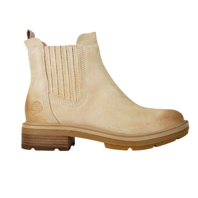 Timberland Dames Brimfield Suede Blokhak Chelsea Boots (Licht Beige)