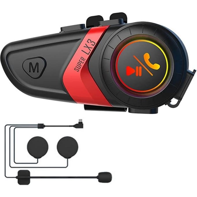 Motorhelm-headset Draadloze Bluetooth 5.0-oortelefoon Handsfree bellen Muziek gray