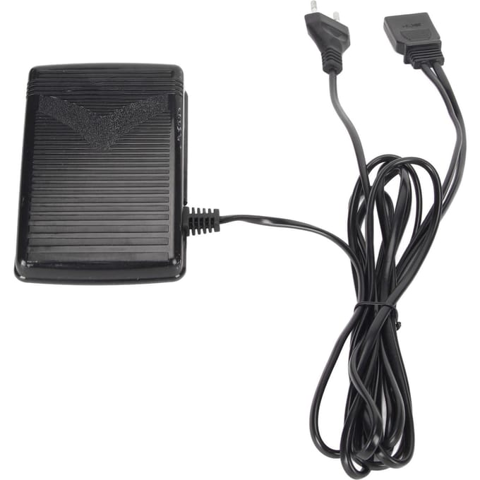 Naaimachine Voetpedaal met Stroomkabel Antislip Pad Multifunctioneel Voetbedieningspedaal EU Plug gray