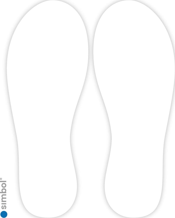 Simbol Voetstapstickers - Anti-slip looproute stickers voor binnen - 20 cm