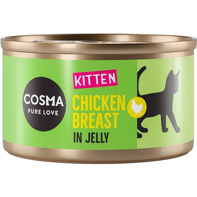 Cosma Original Kitten 6 x 85g Kattenvoer  - Kippenborst