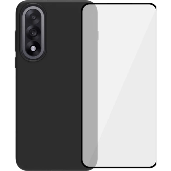 BlueBuilt OnePlus Nord 5 Back Cover Zwart + Screenprotector Glas