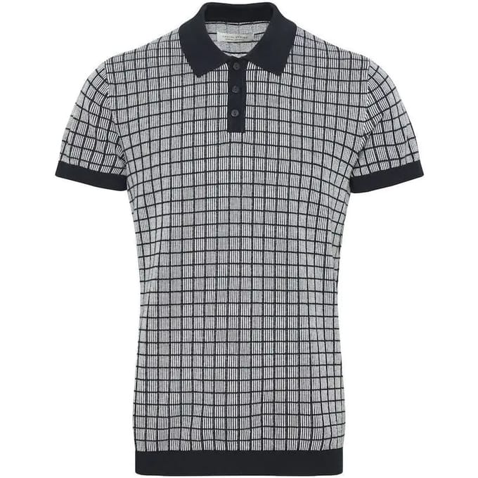 Geometrisch gebreid polo Casual Friday Walter
