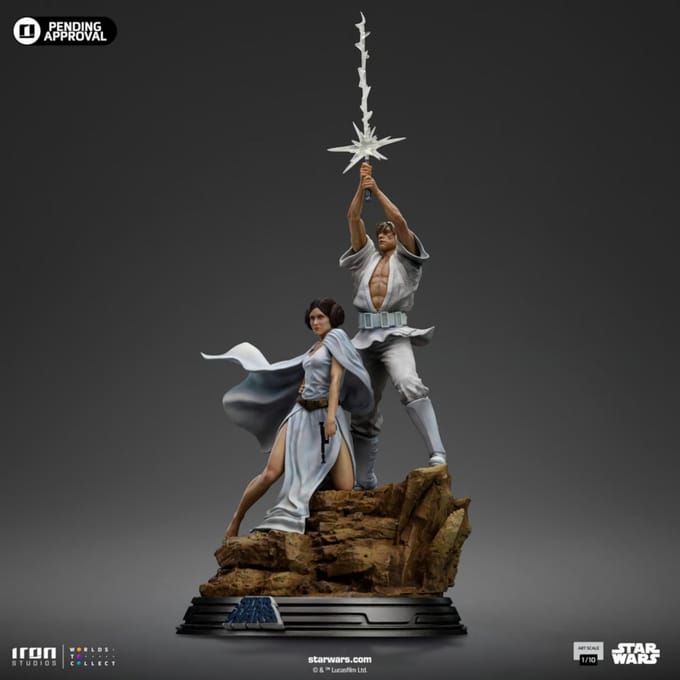 Iron Studios Star Wars Luke and Leia Deluxe Art Scale 1/10 Statue