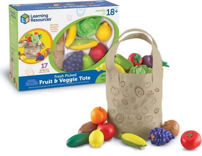 Learning Resources speelgoed groente en fruit tas - educatief rollenspel. - 3+