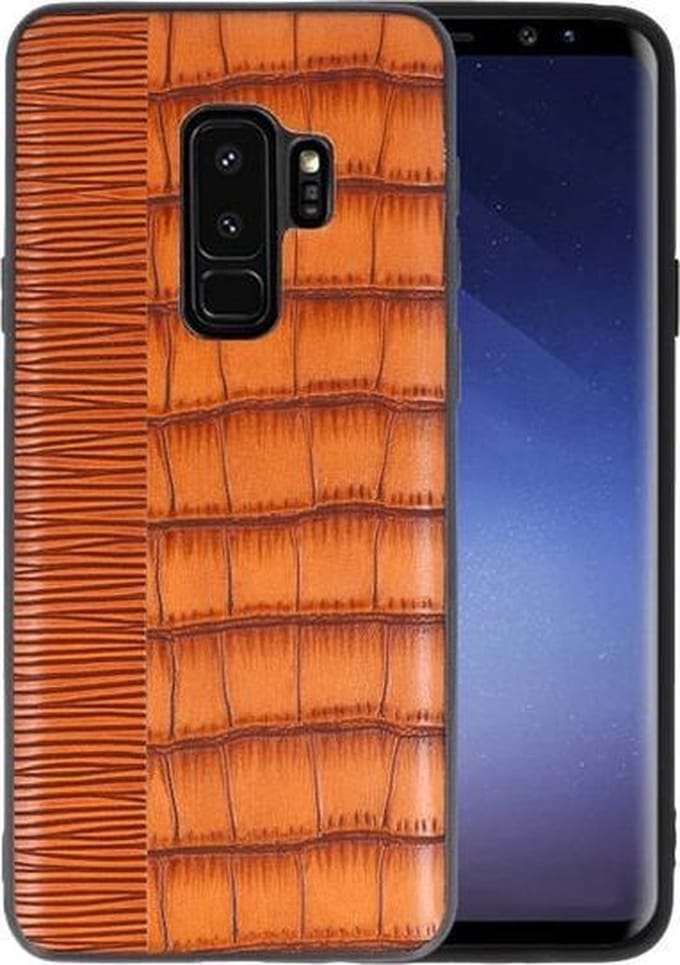 Croco Bruin hard case hoesje voor Samsung Galaxy S9 Plus
