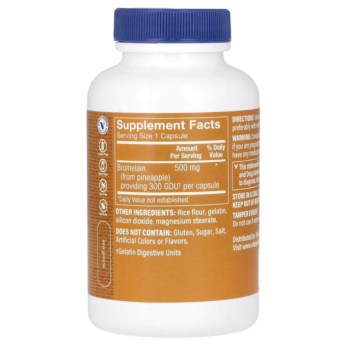 Bromélaïne, 500 mg, 100 gélules