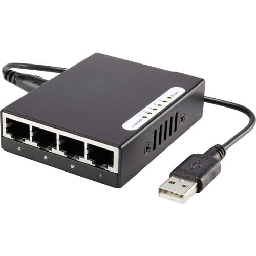 Renkforce RF-4451433 RF-4451433 Netwerk switch 5 poorten 100 MBit/s USB-stroomverzorging