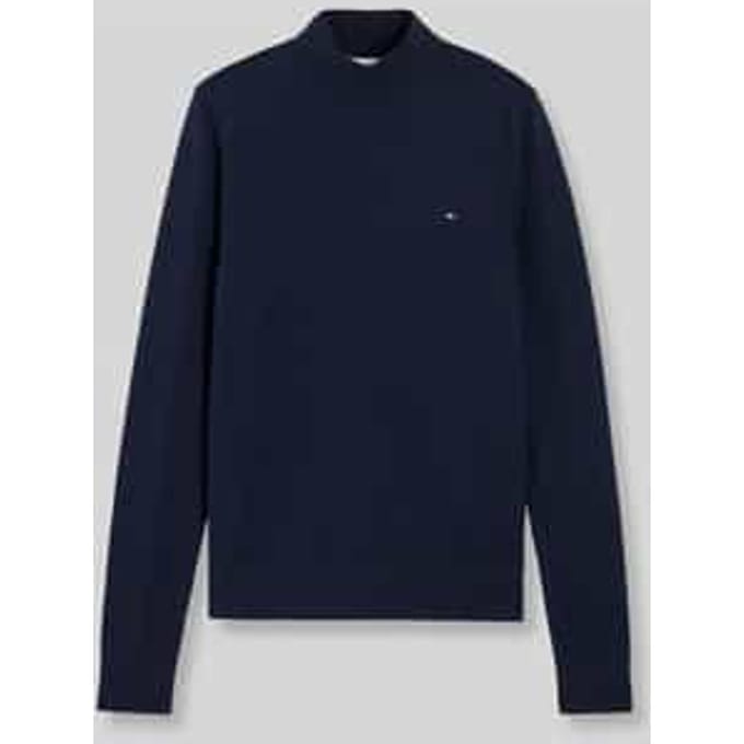 Slim fit shirt met lange mouwen met mockneck