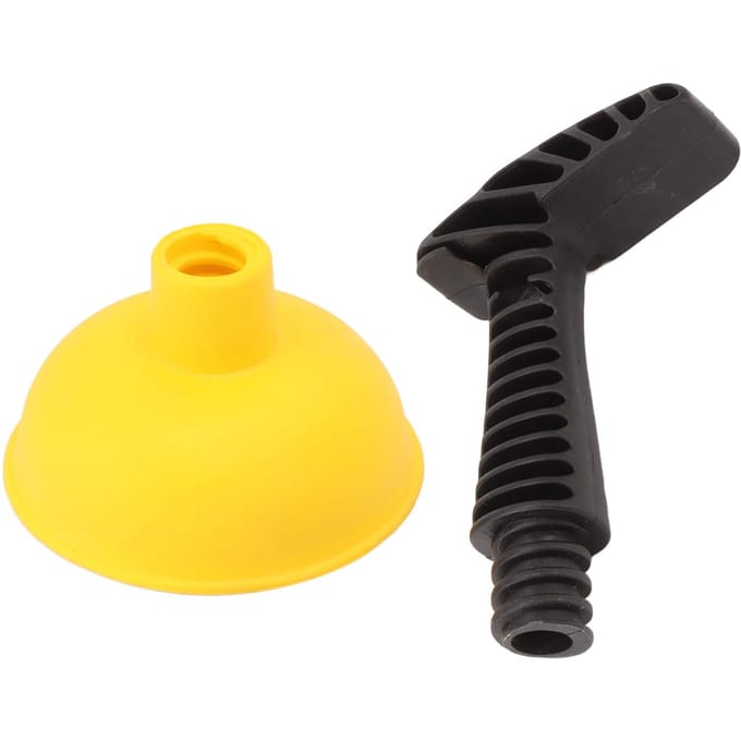 Mini piston puissant avec poignée antidérapante, petit piston de vidange efficace pour toilettes, baignoire, évier blanc