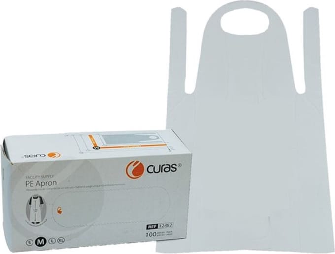 Wegwerpschorten Plastic op rol 100 stuks Wit | 72 x 120 cm | Bescherming – Schort – Werkschort | De Veiligheids-winkel