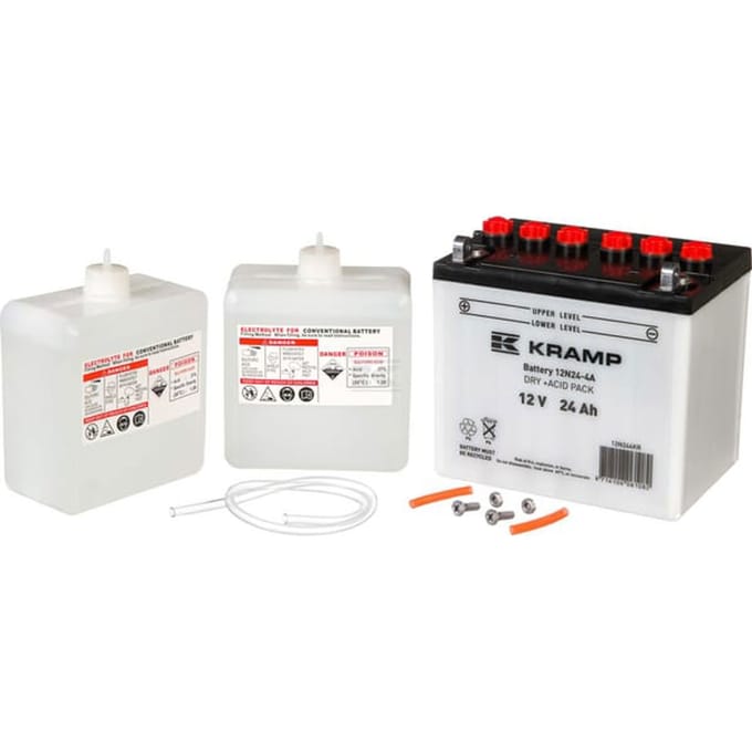 Kramp accu 12 volt 24 ah 200a met zuur