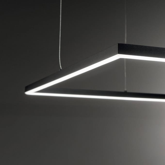 Ideal Lux LED-pendel Oracle Slim 70 x 70 cm zwart 3.000 K