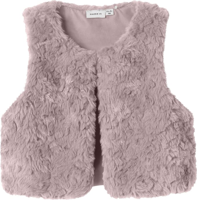 Name It mini meisjes gilet NANO FAKE FUR Burnished Lilac