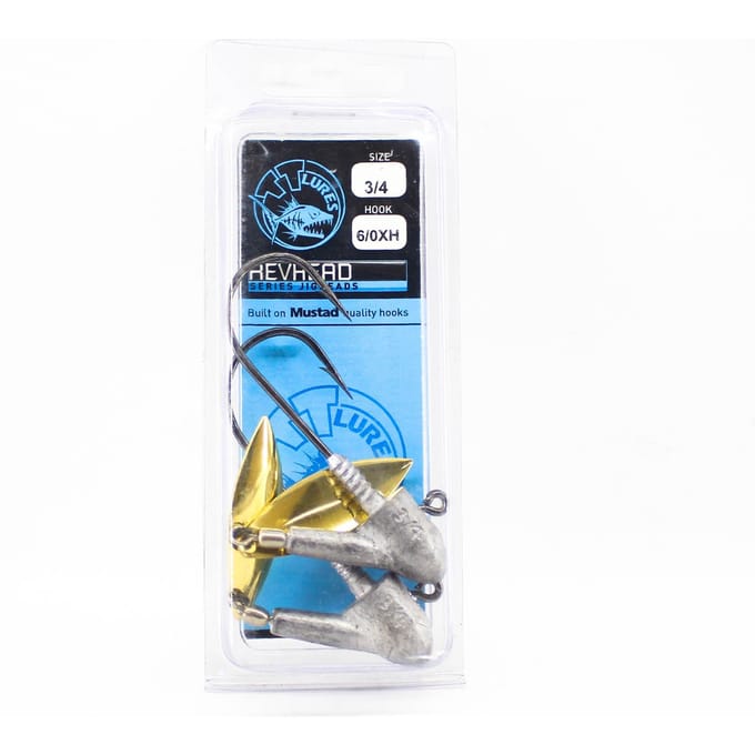 Tackle Tactics TT Rev Head Jig Head HD Gold Willow 3/4 oz 6/0XH (8591)