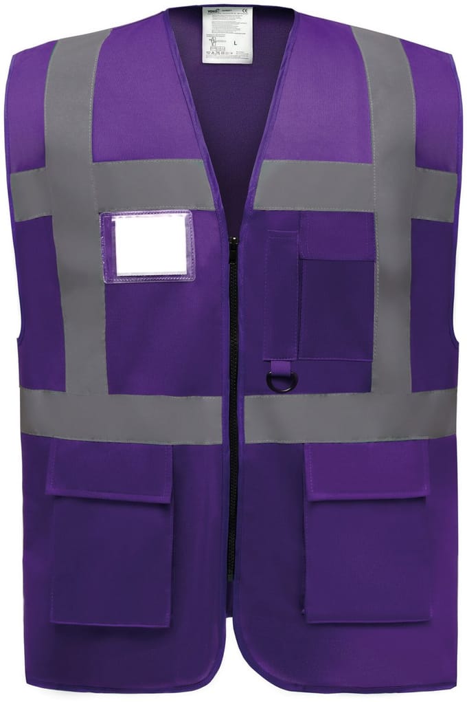 Fluo Executive Waistcoat - Purple - M - Yoko