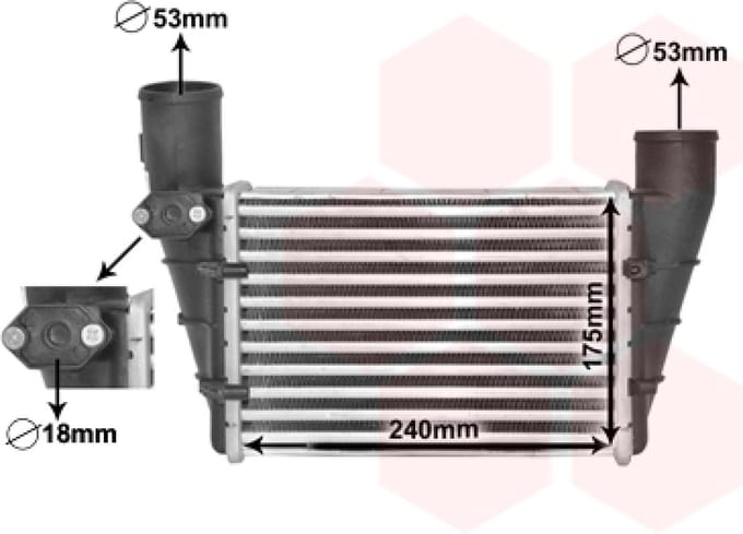 Van Wezel - INTERCOOLER VOOR AUDI A4 B5 1994-1998 058145805A