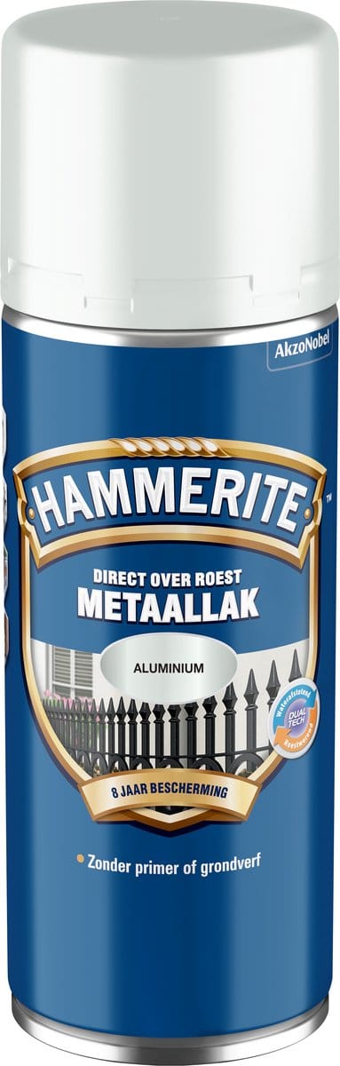 Hammerite - Metaallak Aluminium (Spray) - Aluminium - 400 Ml