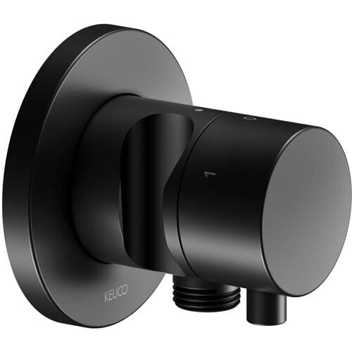 Keuco IXMO Black Selection concealed diverter valve incl. shut-off for 3 consumers with hose connection, shower holder u. Comfort handle, round 59549