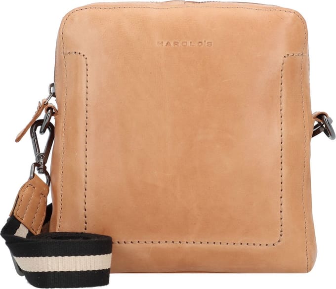HAROLD'S Leren Schoudertas Caugio Crossbag Camel Lichtbruin