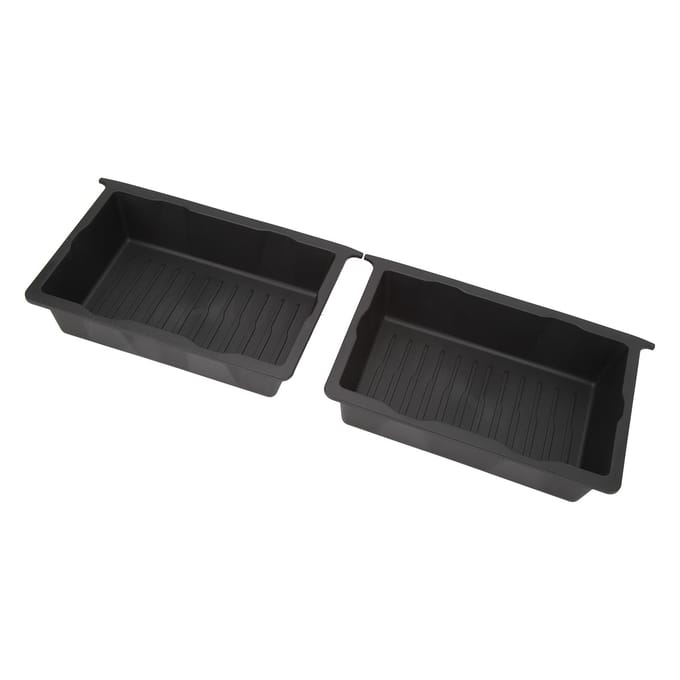 2 Stuks Opbergdoos Onder Stoel Onderstoel Organizer Container Bak Vervanging voor Tesla Model Y black