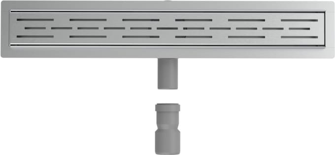 L'Aqua Douchedrain klassiek lineair 80 cm roestvrij staal