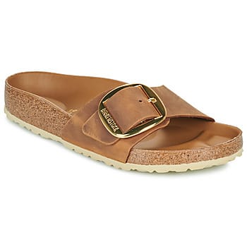Geoliede leren muiltjes voor vrouwen Birkenstock Madrid