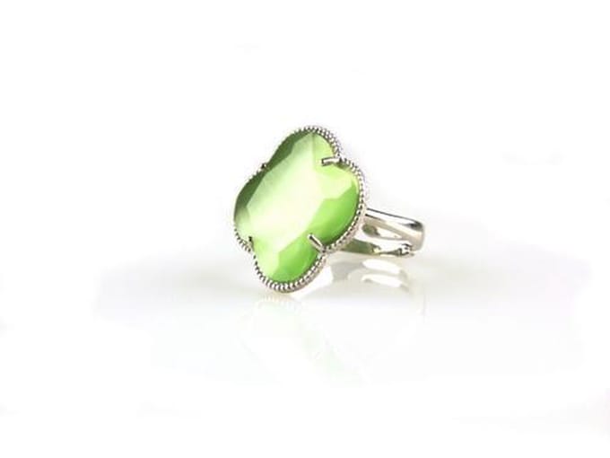 model Fiori ring in zilver groen
