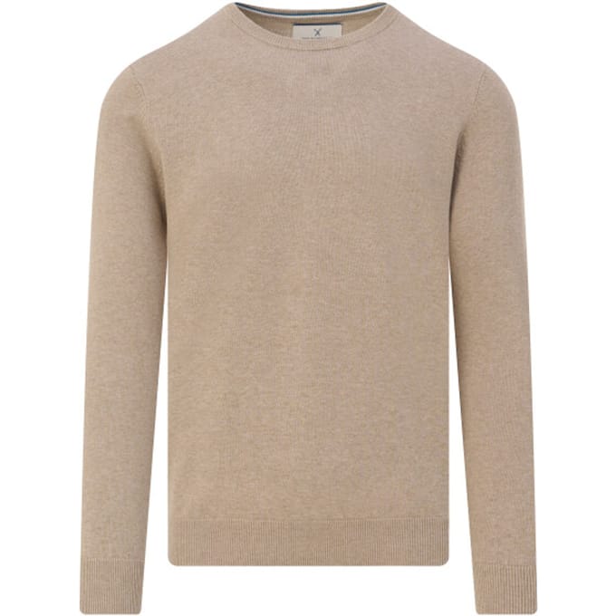 The BLUEPRINT Premium Heren Trui Ronde Hals Beige