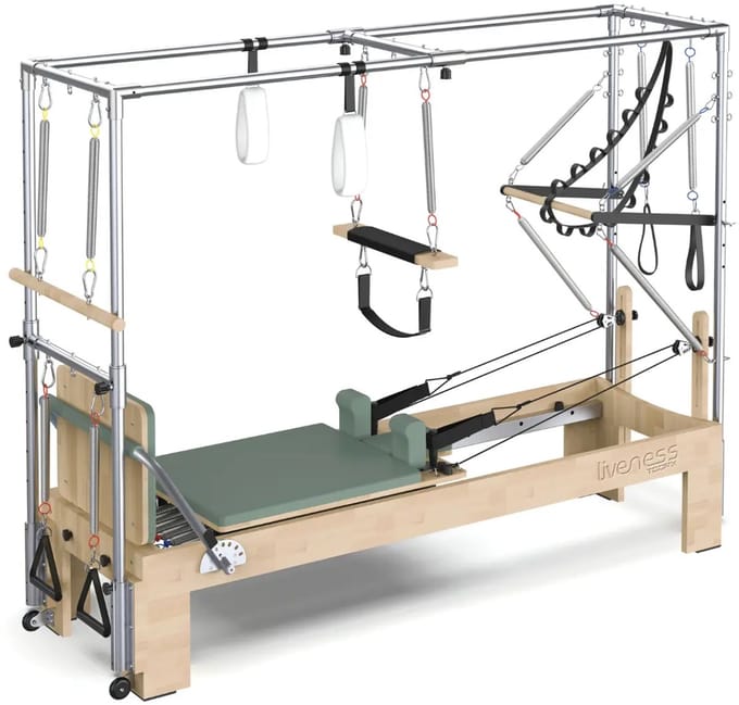 Liveness by Toorx Pilates Eikenhout Cadillac Reformer PTX 6000 Green Tea