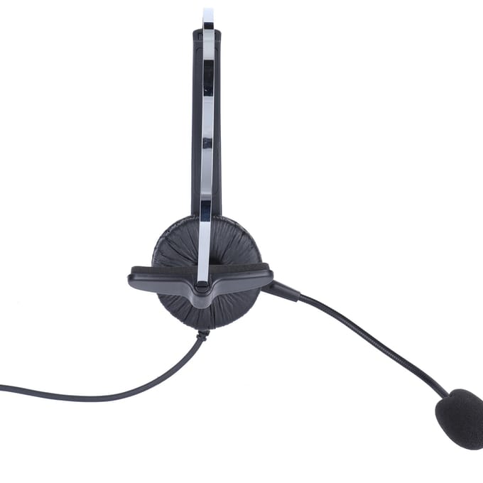 VH500-RJ9 Telefoon Headset Verstelbare Hoofdtelefoon met Ruisonderdrukkende Microfoon