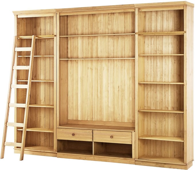 Anita-Wandmeubel - Boekenkast & Lowboard - Grenen