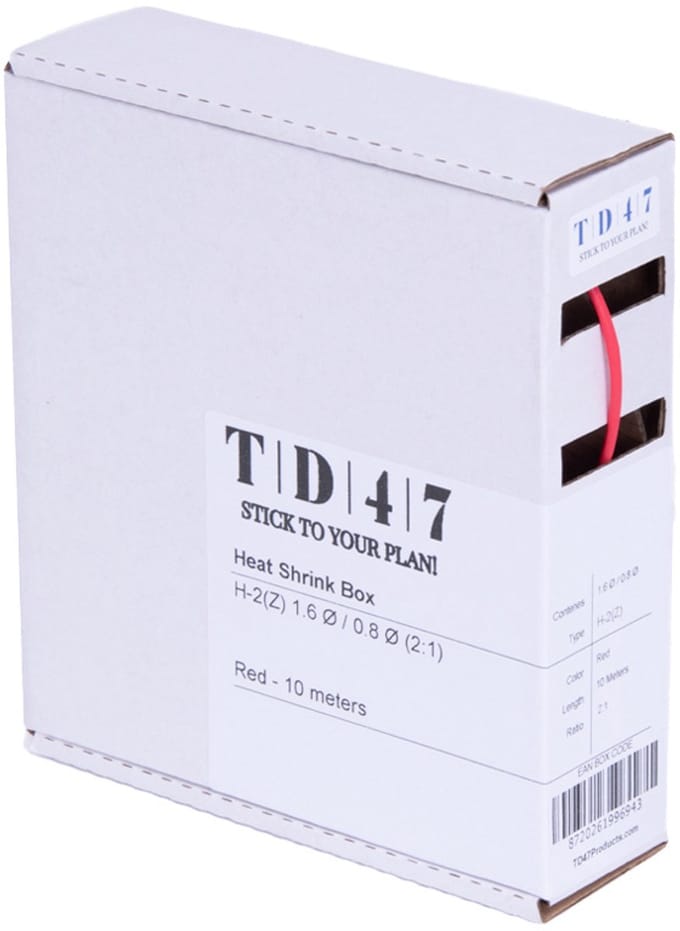 TD47 Krimpkous Box H-2(Z) 1.6Ø / 0.8Ø 10m - Rood