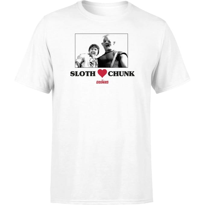 The Goonies Sloth Love Chunk Men's T-Shirt - Wit - S