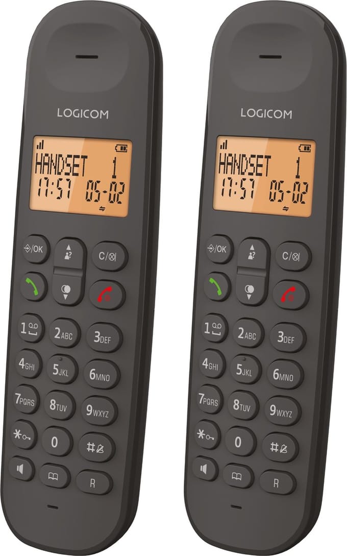 Logicom - ILOA 250 - Huistelefoon Draadloos Duo - 2 Handsets - Dect-telefoon - Zwart