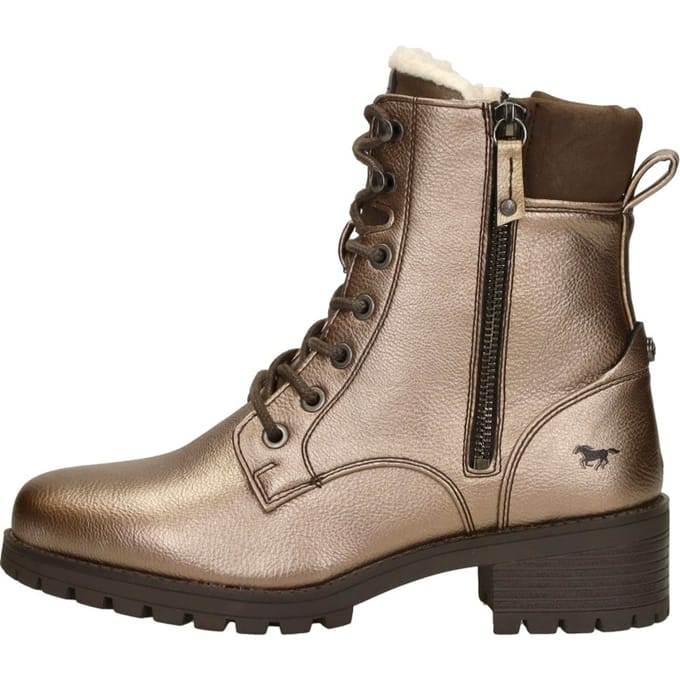 Mustang - Veterschoenen Hoog Goudkleur 40
