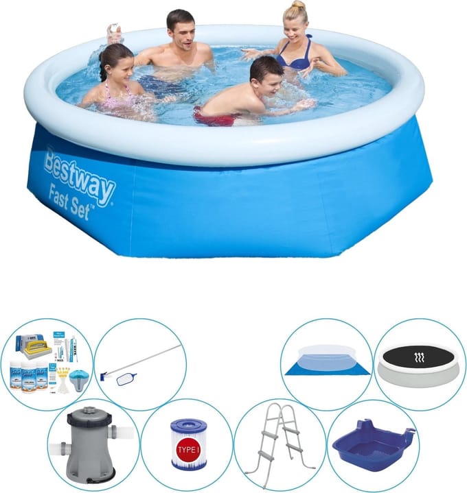 Fast Set Rond 244x66 cm - Deluxe Zwembad Deal