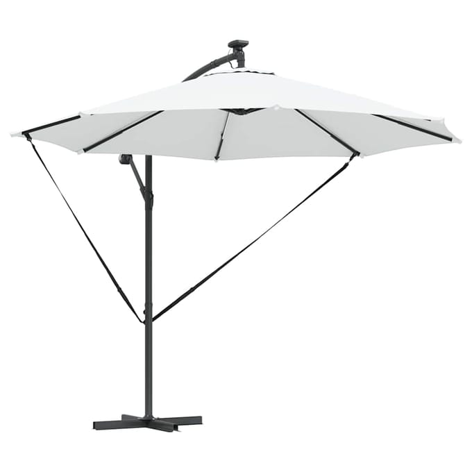 vidaXL - Parasol - 294 - x - 294 - x - 248 - cm - Polyester - en - Aluminium - Zand