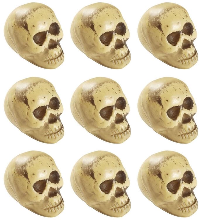 9 Memento Mori schedel decoratiefiguren 5cm