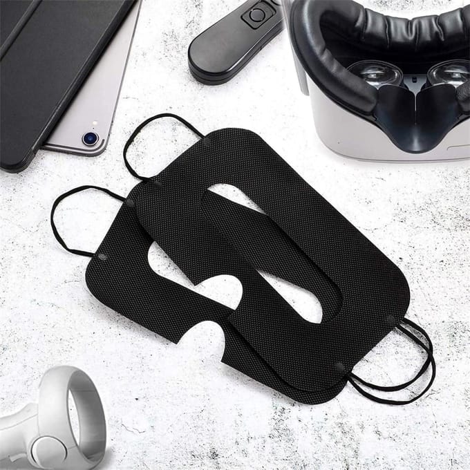 Disposable 3D VR Protection Pads Nonwoven Universal Eye Pad for VR One time VR Eye Patches black