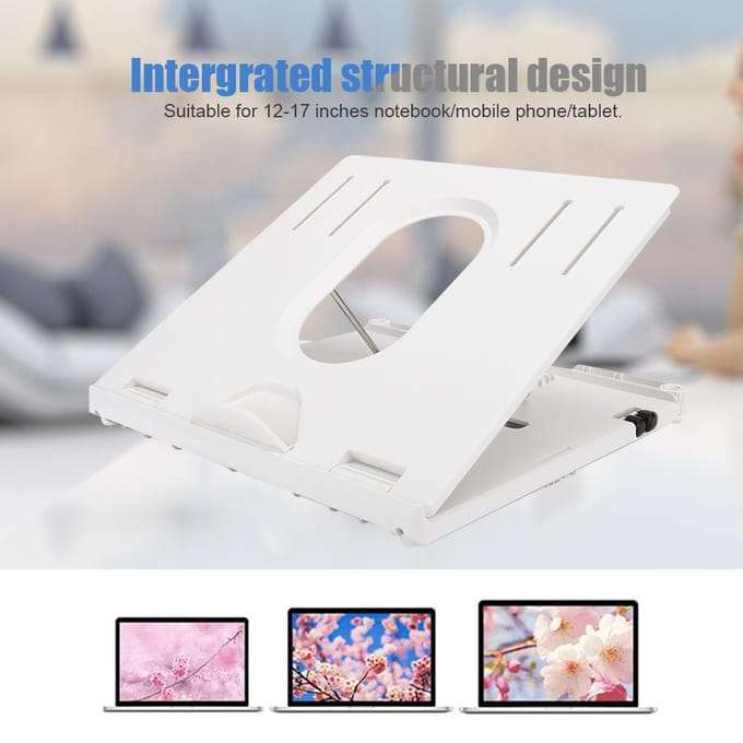Multifunctionele Opvouwbare Hef Laptop Tablet Standaard van Aluminiumlegering met Antislipvel en Paneel gray