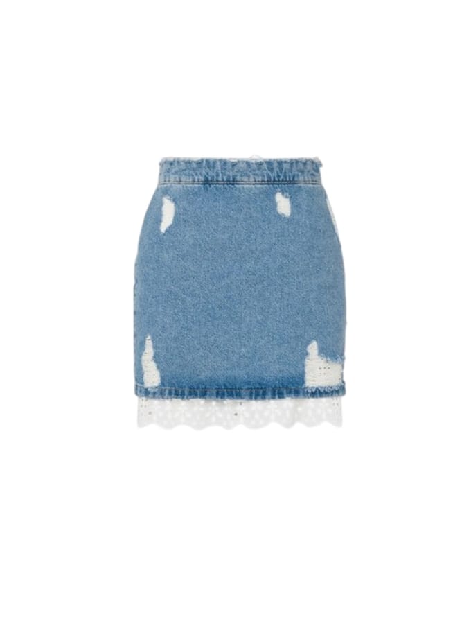 Vrouwen casual rokken Moschino Jeans - denim rok 13,5 oz - blauw