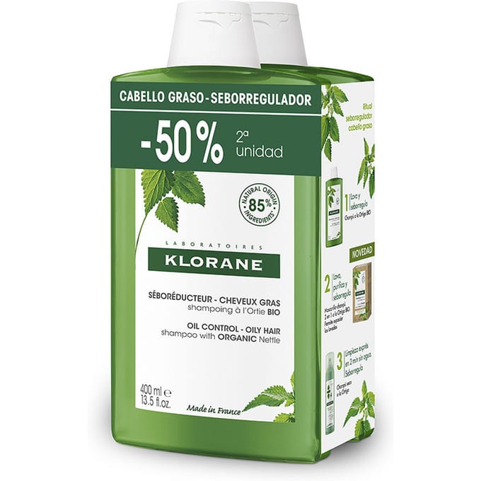 A La Ortiga Bio Seborregulerende Shampoo voor Vet Haar 2 X 400 ml