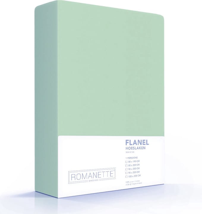 Luxe Hoeslaken Verwarmend Flanel - Misty Green