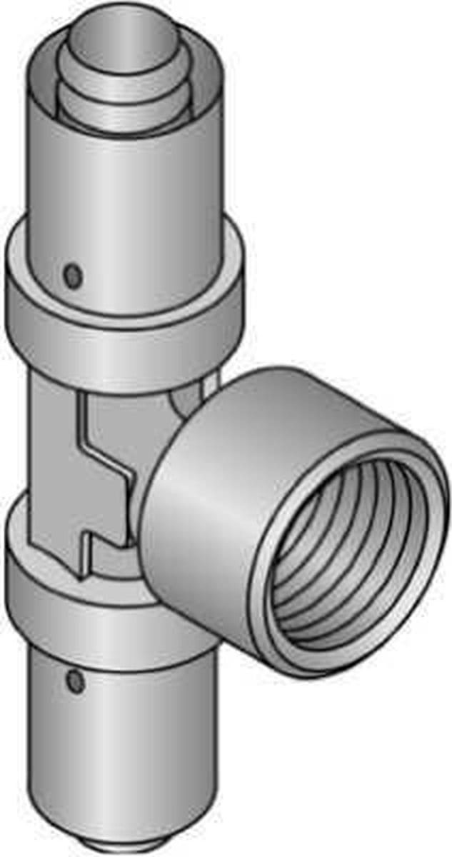 Uponor Mlc T-Stuk 20-1/2-20 Binnendraad Gas